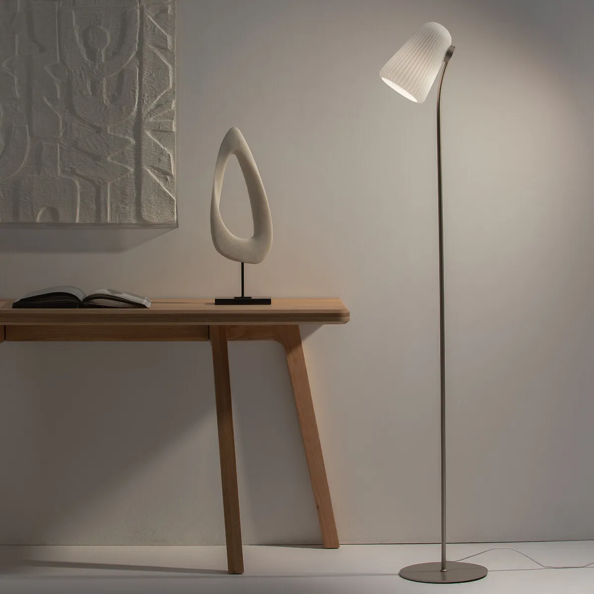 Fosca Floor Lamp - Opaline, Metal product