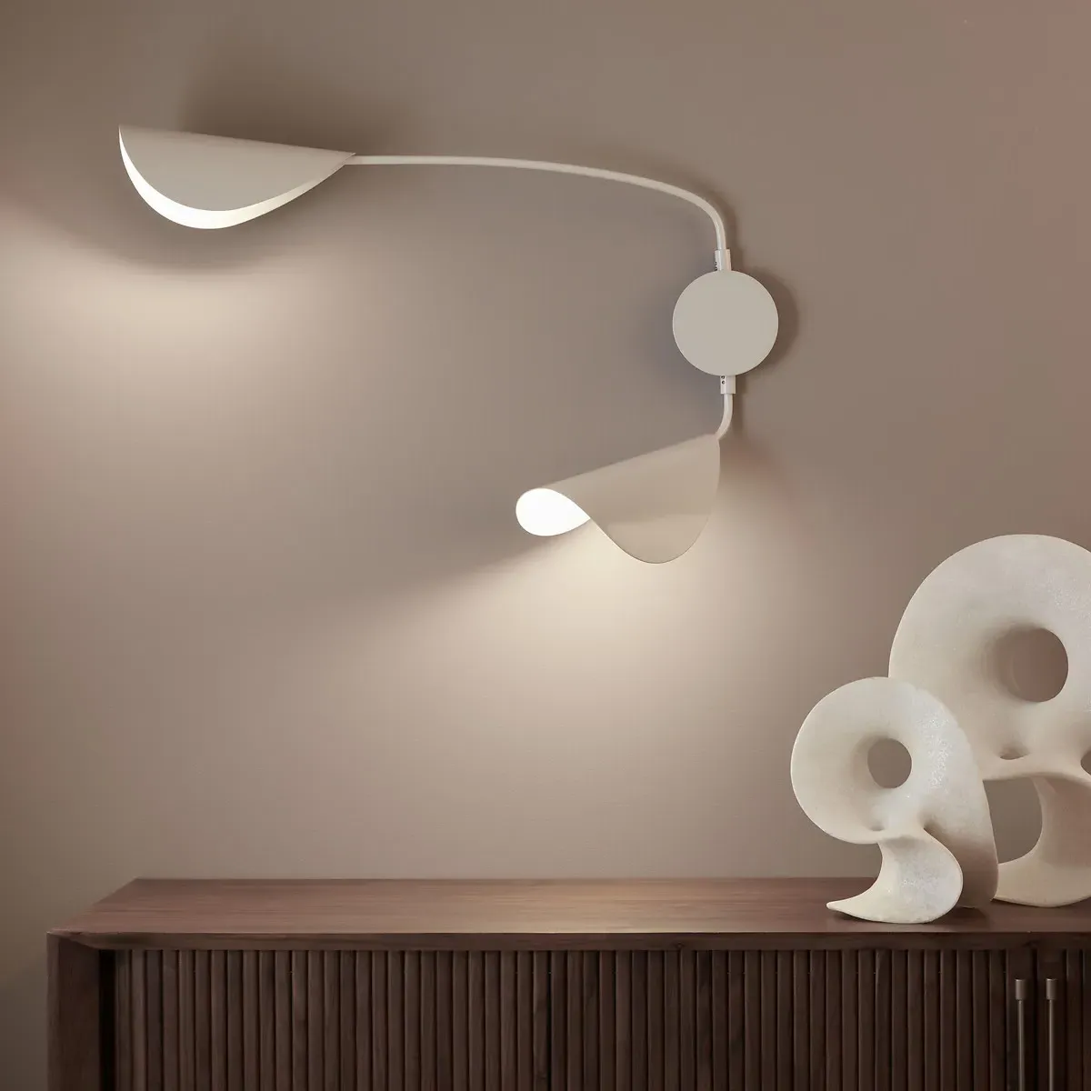Funambule 2-Arm Wall Light - Oatmeal, Iron product