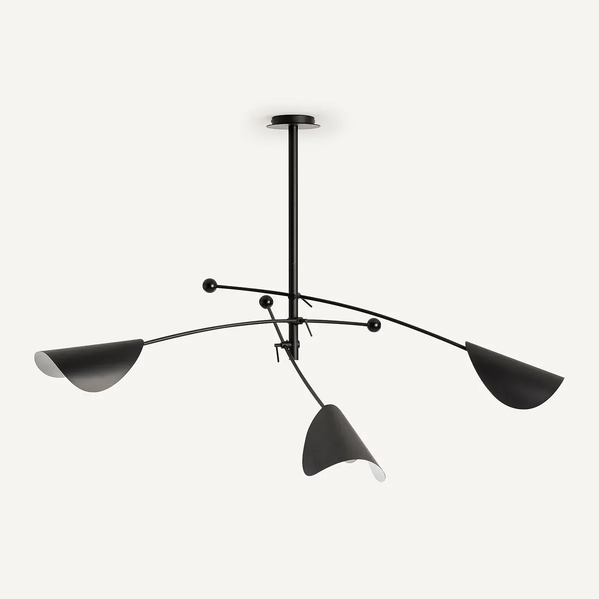 Funambule 3-Arm Ceiling Light - Black, Iron product