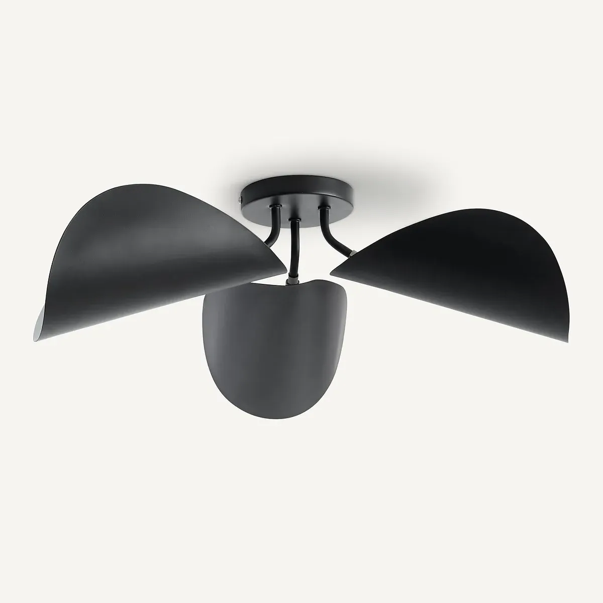 Funambule 3-Shade Ceiling Light with Adjustable Shades - Black, Iron product