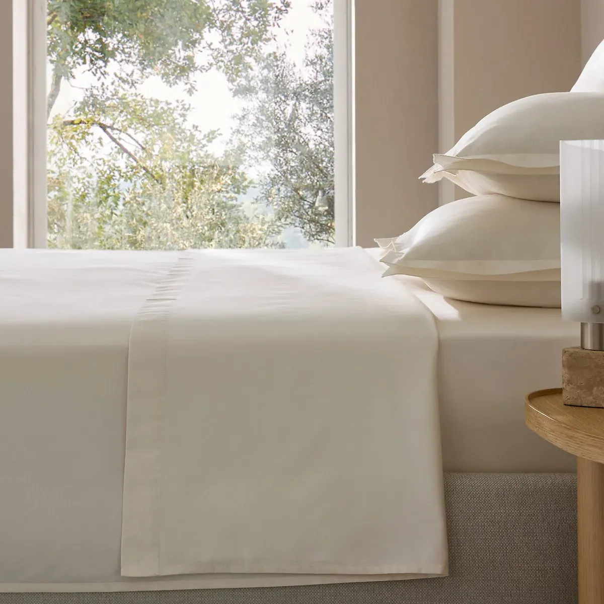 Galor 400 Thread Count Flat Sheet - Ecru, Cotton Satin product