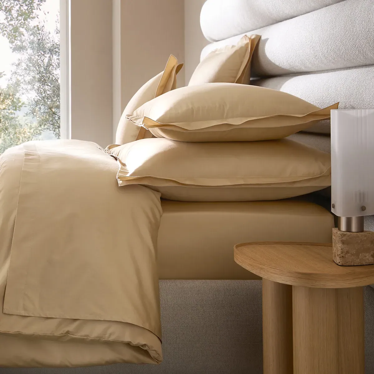 Galor 400 Thread Count Pillowcase - Camel, Cotton Satin product