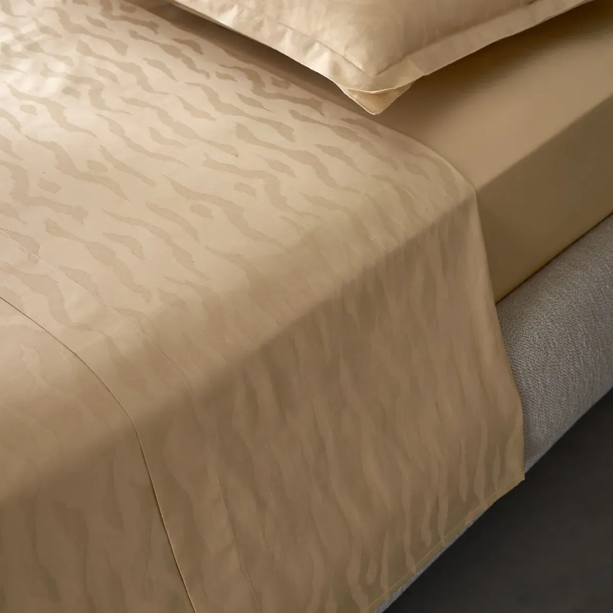Giacomo Flat Sheet - Camel, Cotton Satin alternate view
