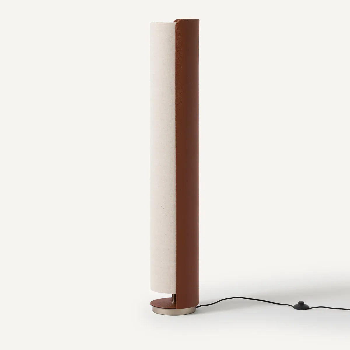 Glipie Floor Lamp - Natural, Imitation Leather & Linen product