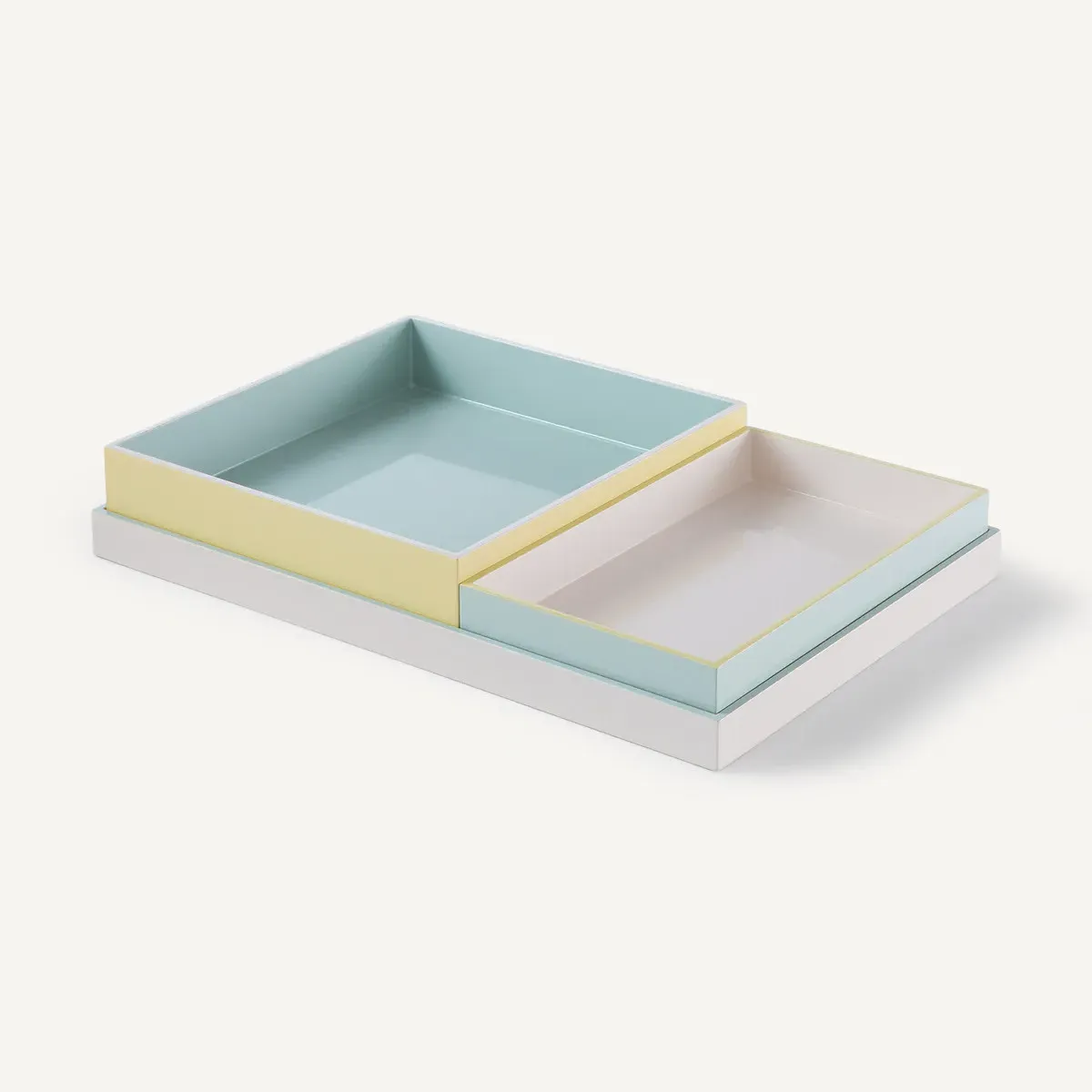 Glowi Set of 3 Nesting Trays - Multi-Coloured, MDF product