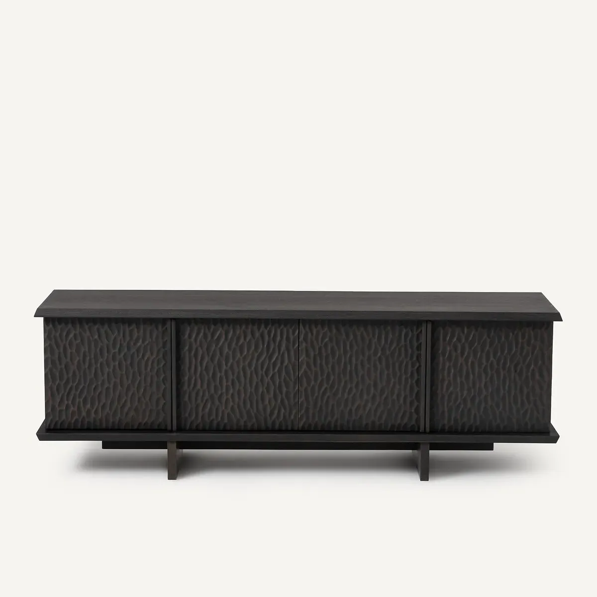 Gouge 4-Door Sideboard - Ground Coffee, Solid Oak & Veneer alternate view