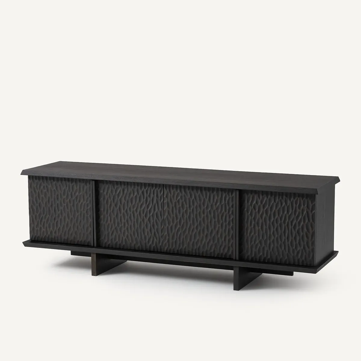 Gouge 4-Door Sideboard - Ground Coffee, Solid Oak & Veneer product