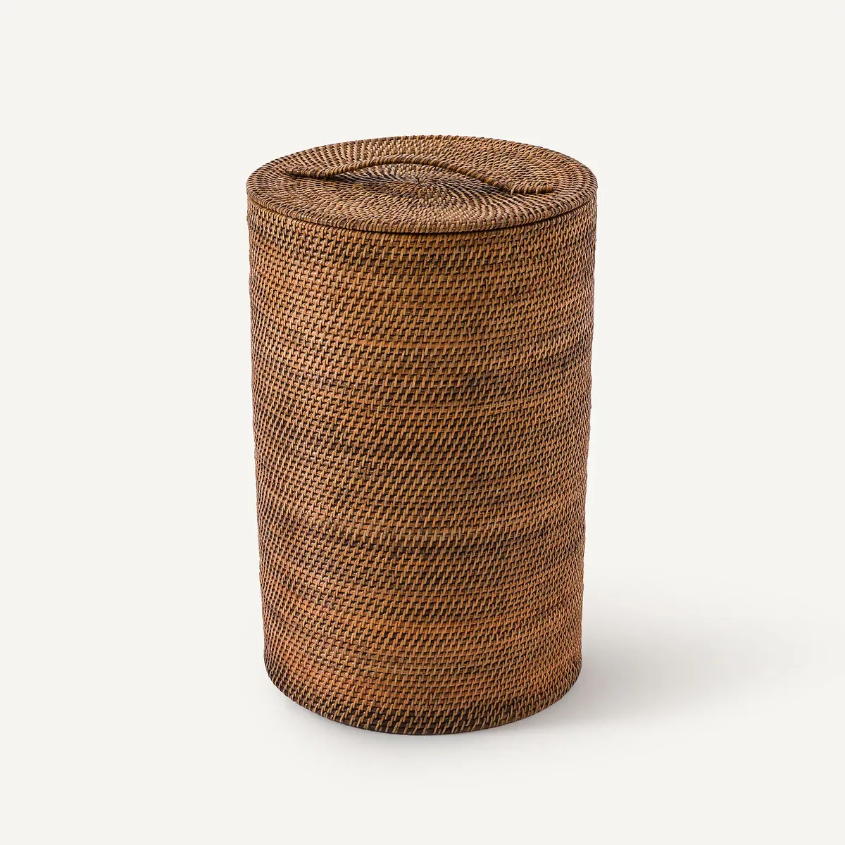 Hampi Round Storage Basket with Lid - Brown, Rattan product
