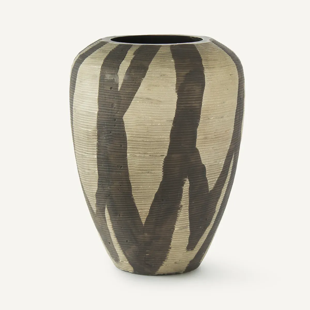 Heidi Striped Glass Vase - Aged Bronze product