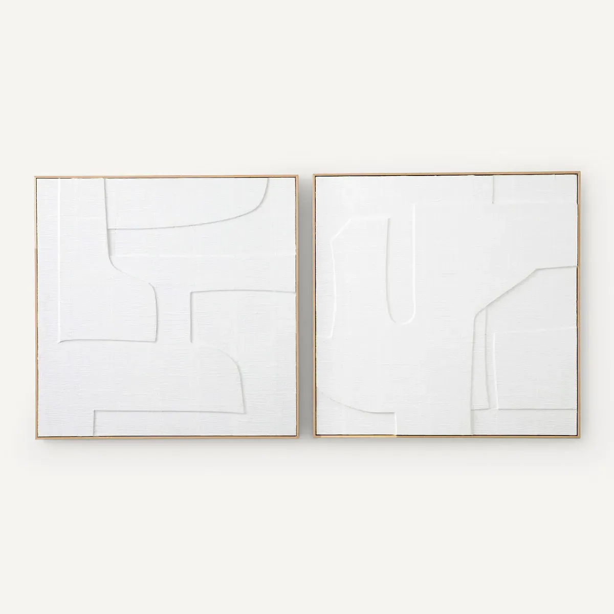 Hekatos Set of 2 Embossed Paper Frames - White alternate view