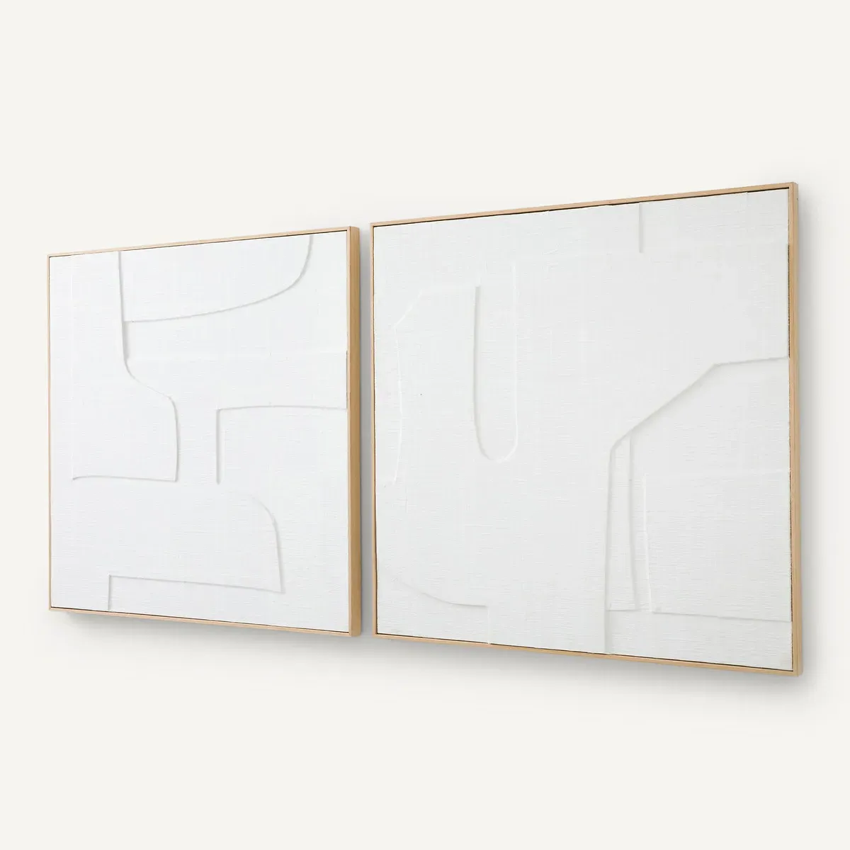Hekatos Set of 2 Embossed Paper Frames - White product