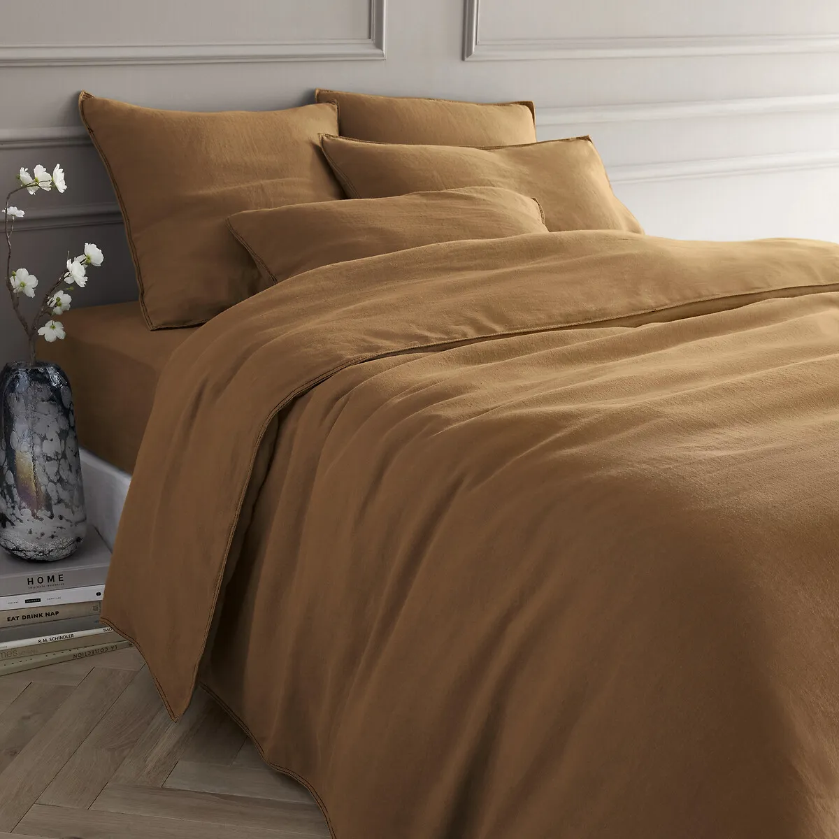 Helm Duvet Cover - Bronze, Washed Hemp product