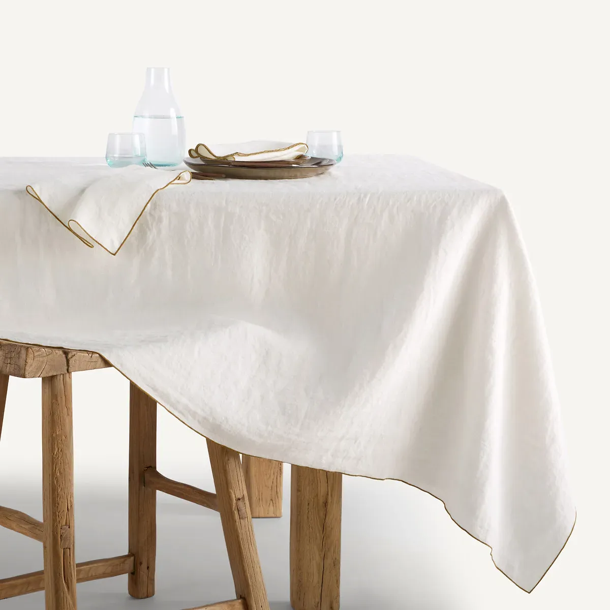 Helmati Tablecloth - White, Hemp product