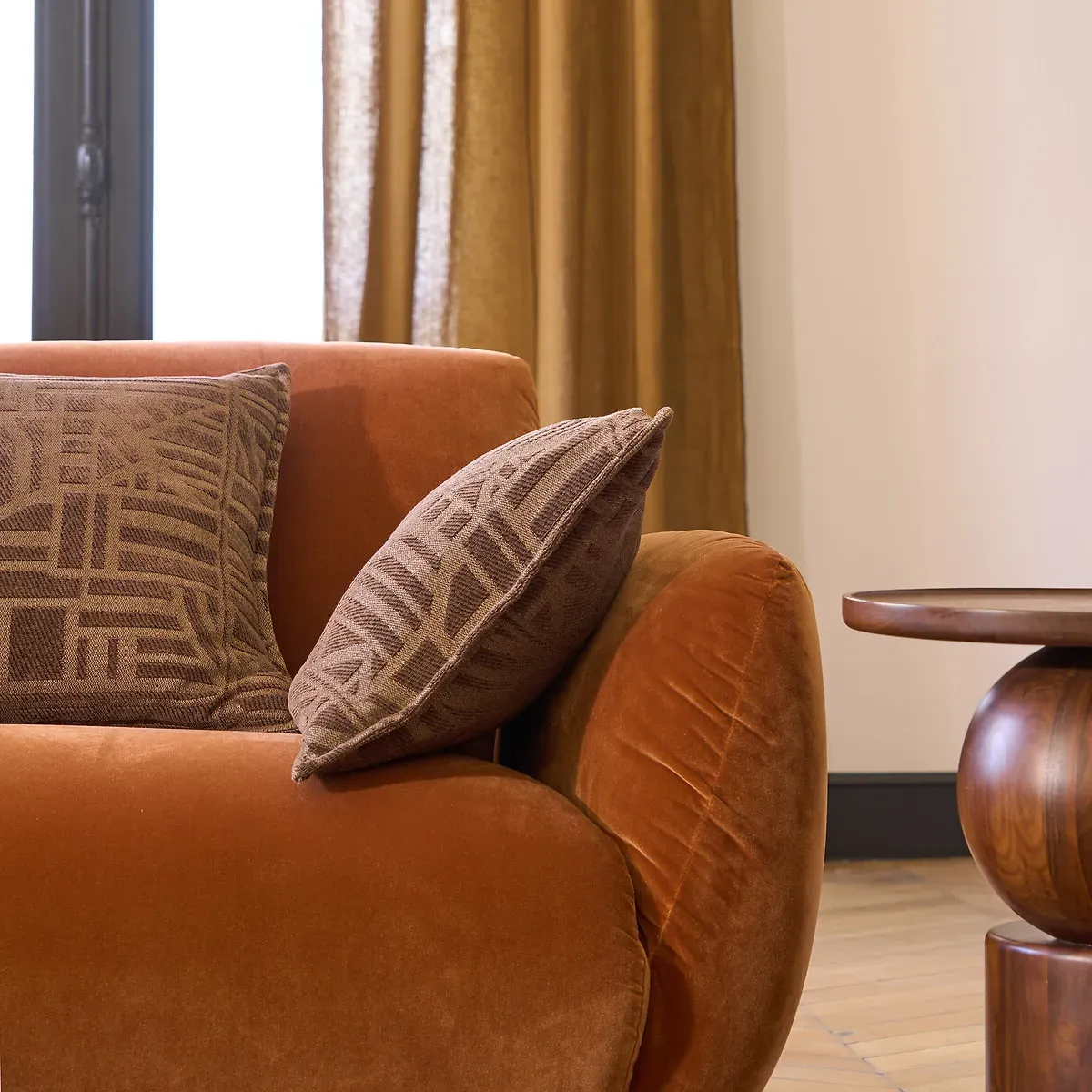 Hesper Cushion Cover - Taupe, Jacquard Chenille alternate view
