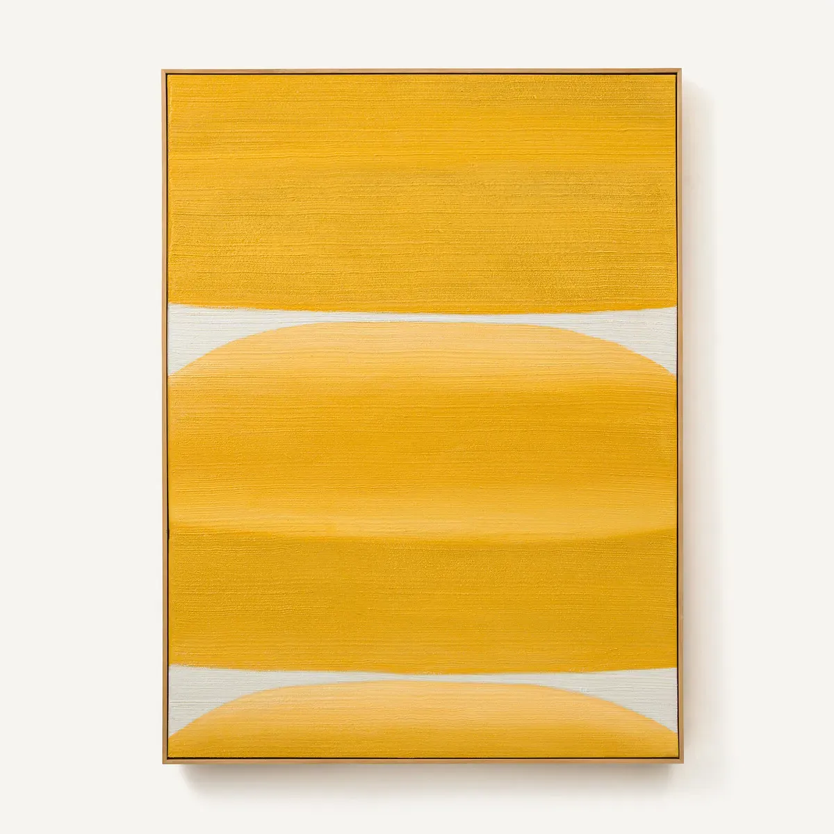 Horiz Hand-Painted Canvas Wall Art - Yellow, Linen product