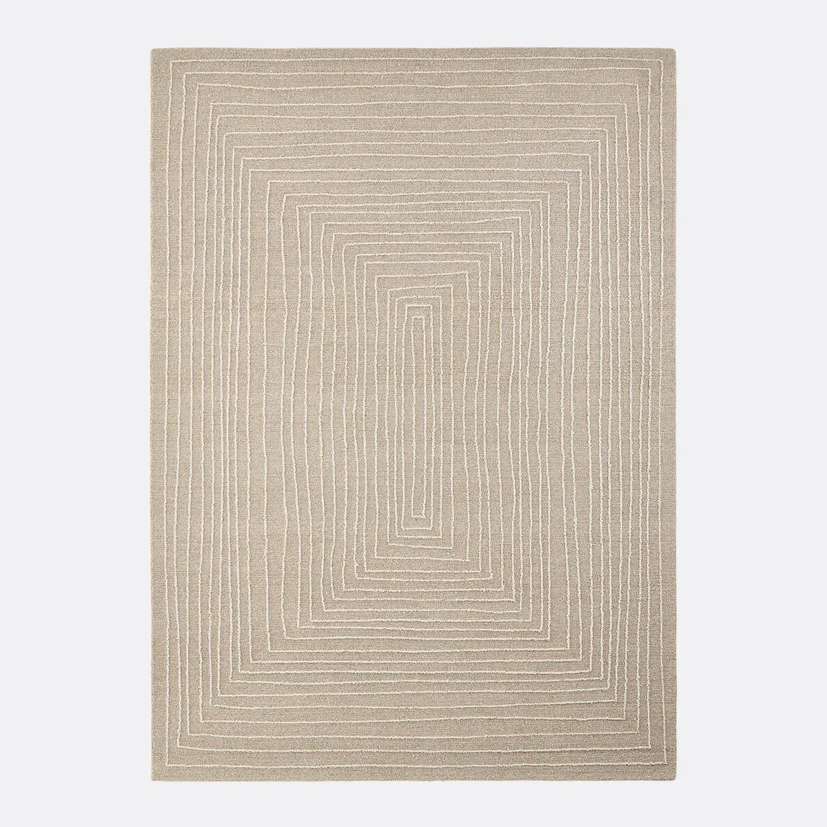 Ikar Embroidered Hand-Tufted Rug - Ecru, Wool alternate view