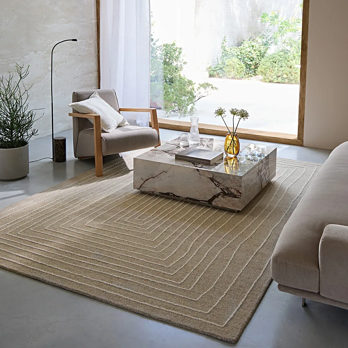 Ikar Hand-Tufted Wool Rug - Naturel, Wool alternate view