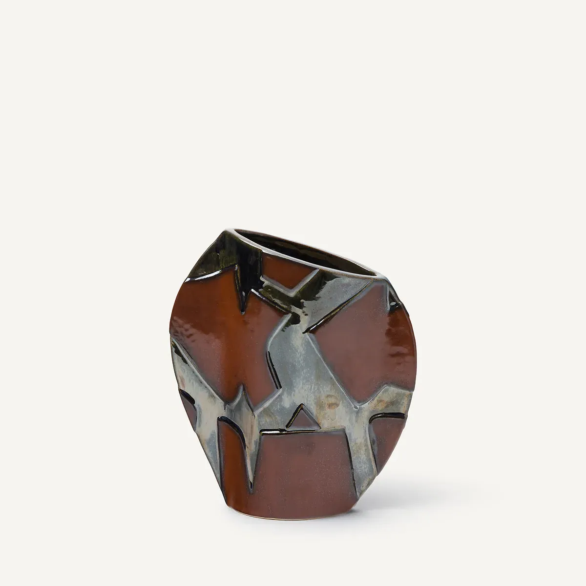 Iridyo Hand-Painted Ceramic Vase - Multi-Coloured product