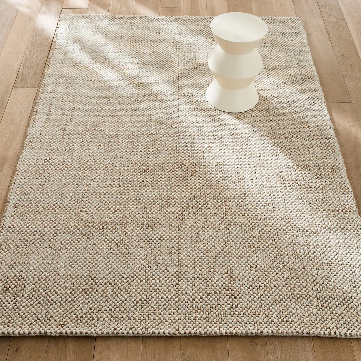 Ishaan Hand Woven Rug - Beige, Wool & Jute product