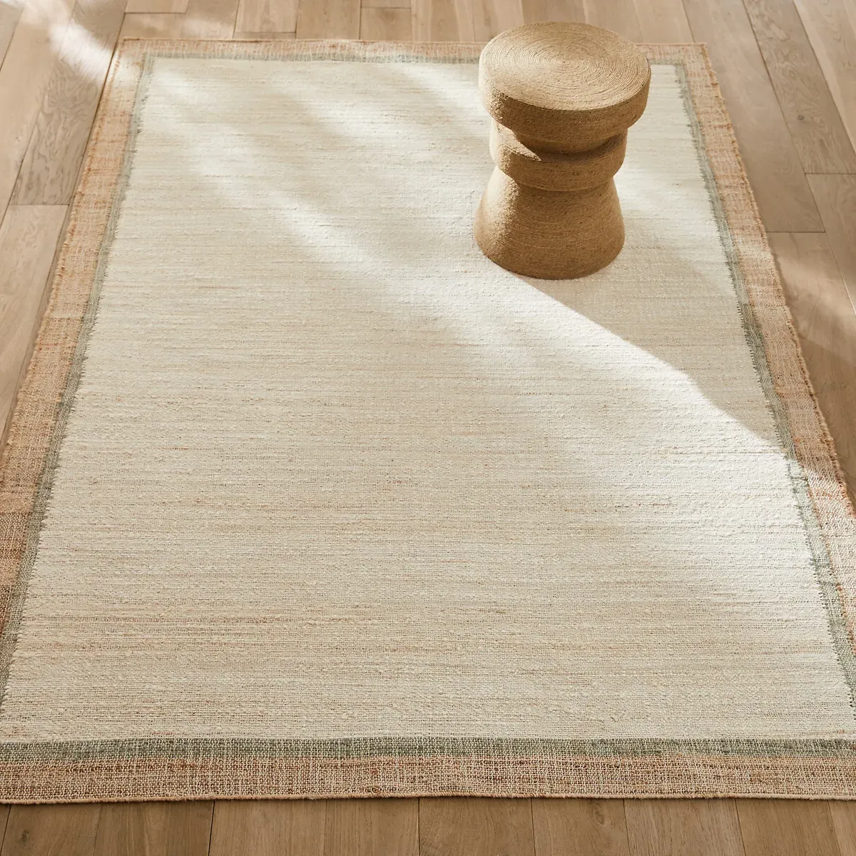 Ishika Hand-Woven Flat Rug - Ecru, Jute product