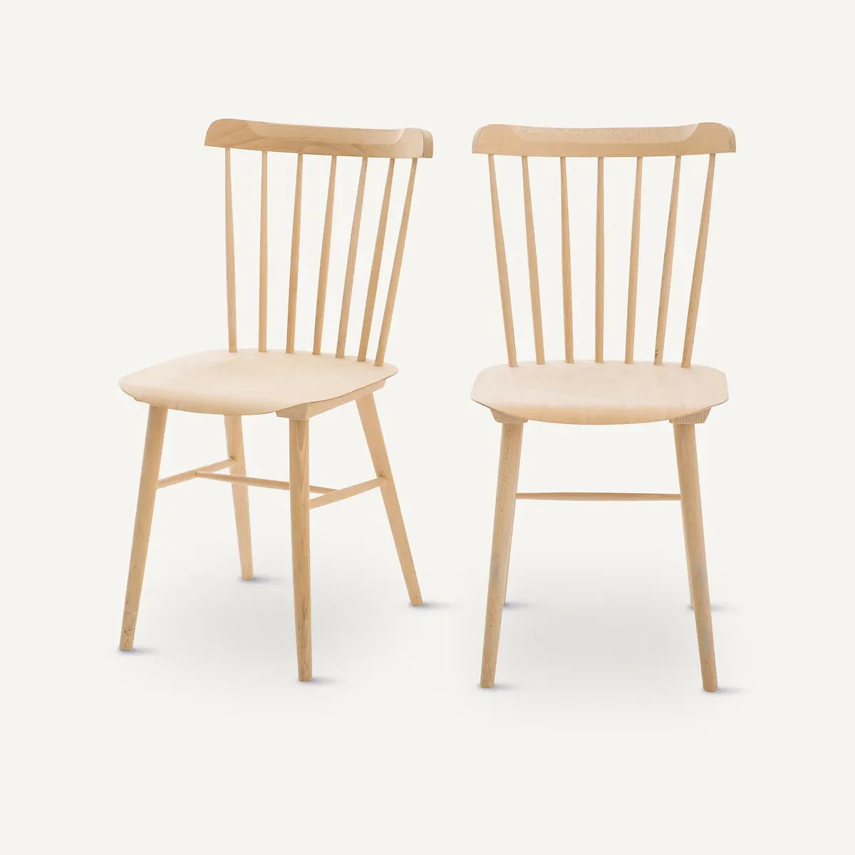 Ivy Set of 2 Windsor Dining Chairs - Natural, Beech product