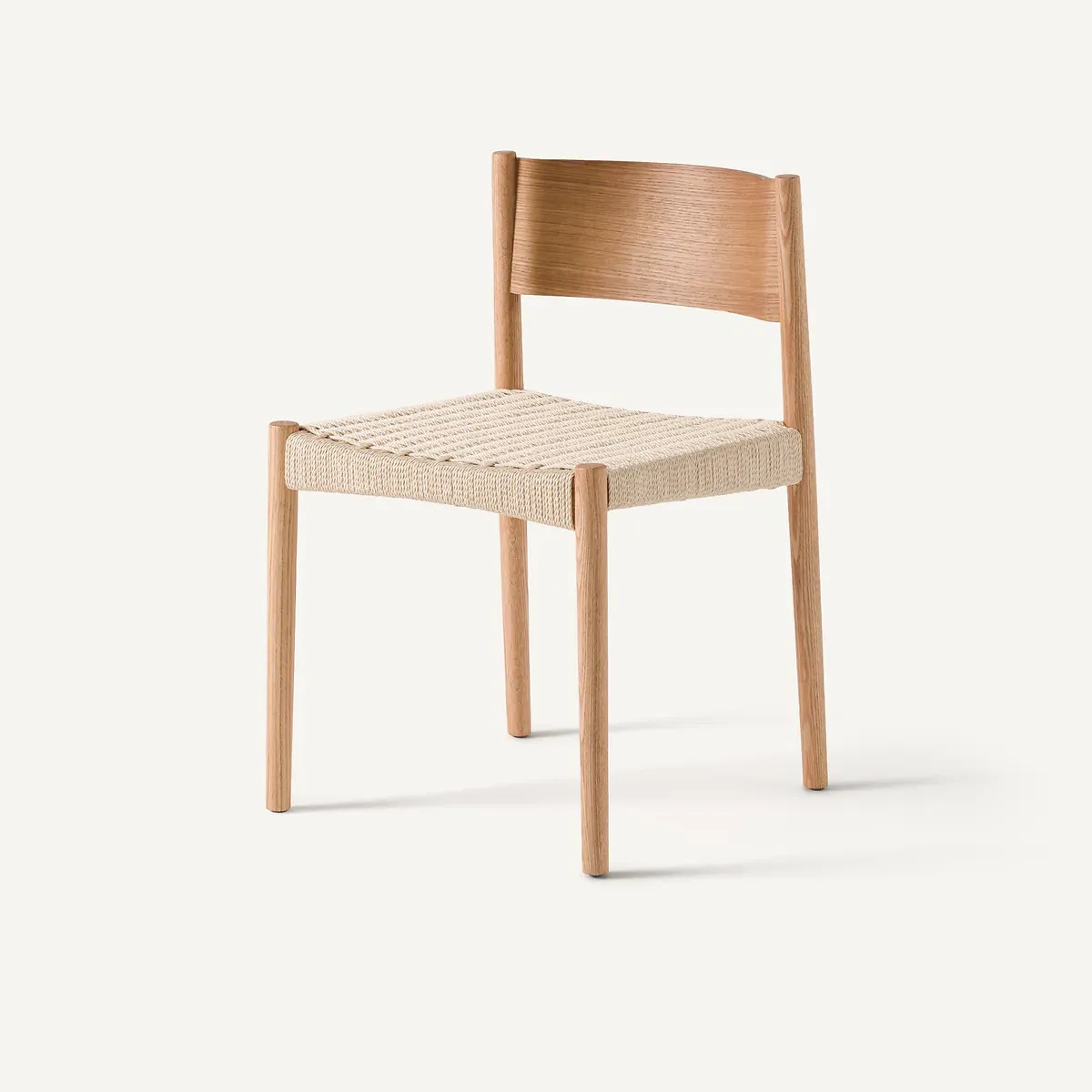 Izie Chair with Woven Paper Cord Seat - Natural Oak, Solid Ash product