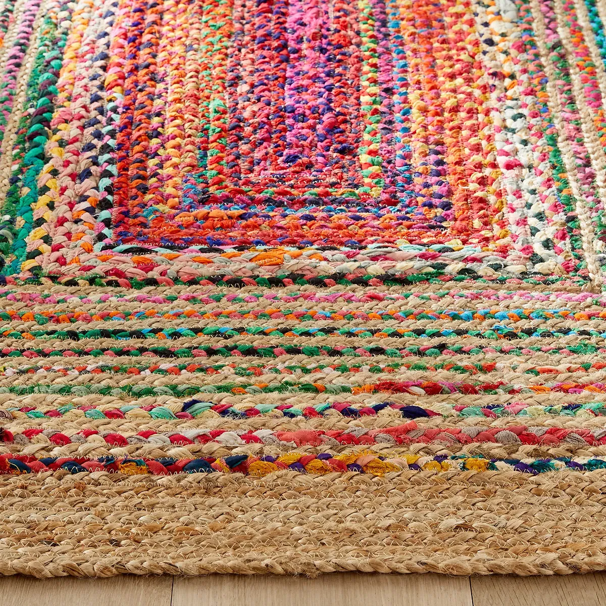 Jaco Jute and Recycled Cotton Rug - Multi-Coloured alternate view