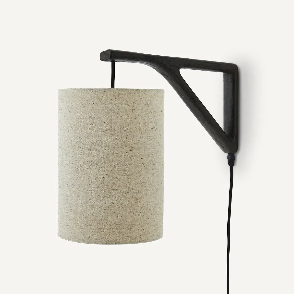 Jakomé Wall Light with Linen Shade - Aged Bronze product
