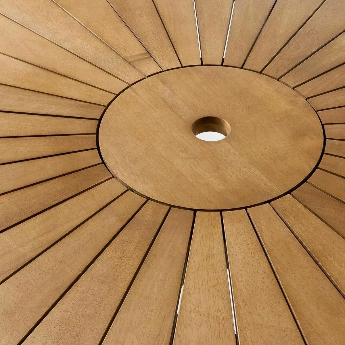 Jakta Round Garden Table - Natural, Acacia alternate view