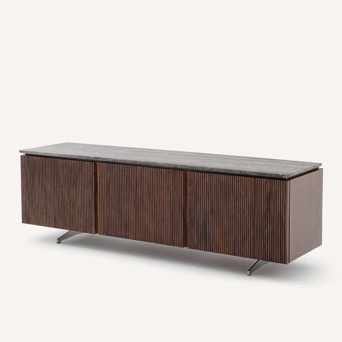 Jakto TV Stand with Storage - Walnut, Travertine product