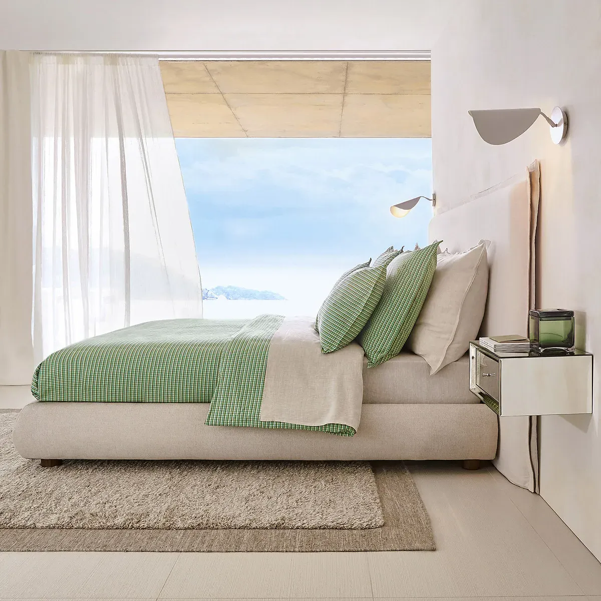 Jaliani Pillowcase - Mint Check, Washed Cotton Percale product