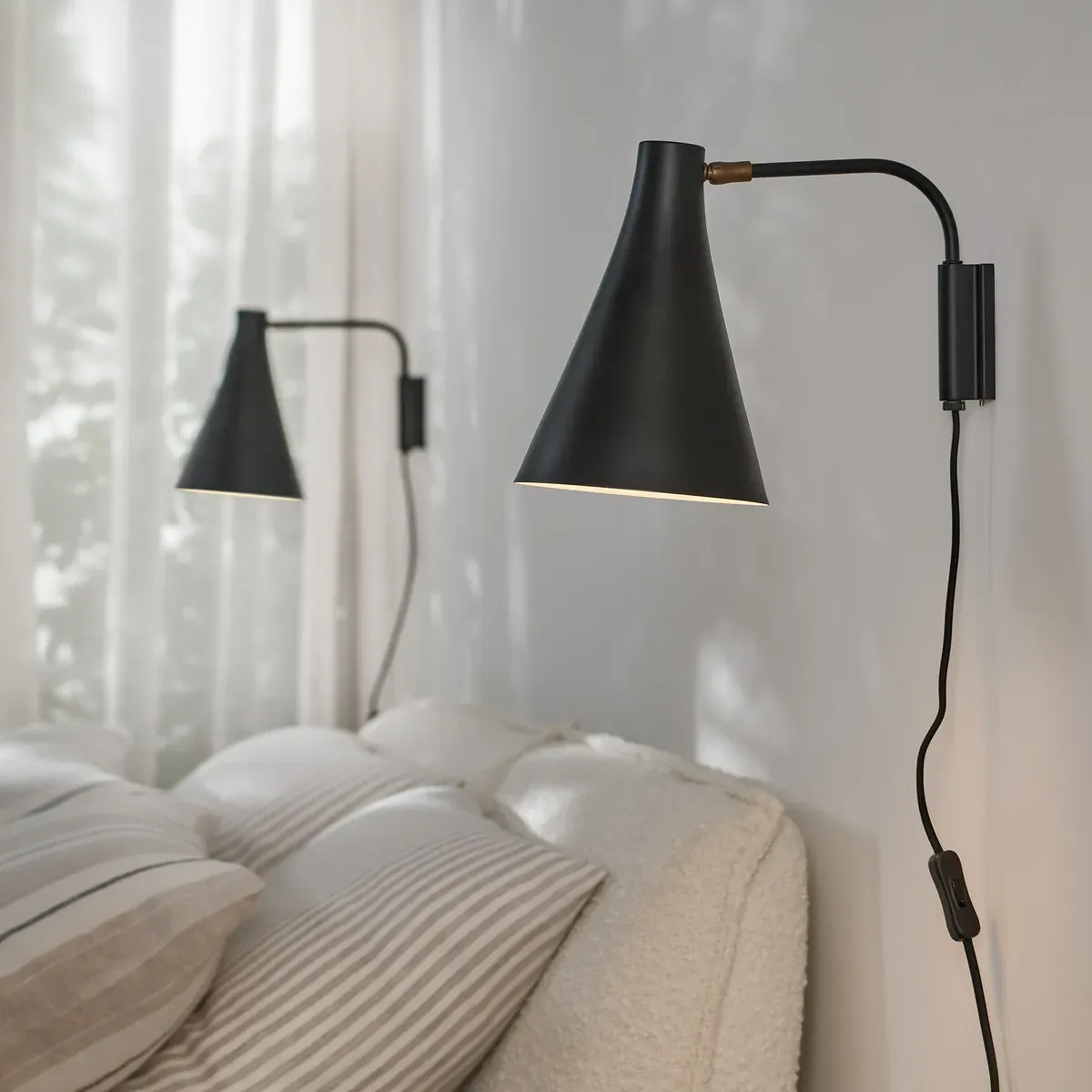 Jameson Adjustable Wall Light - Black, Metal alternate view