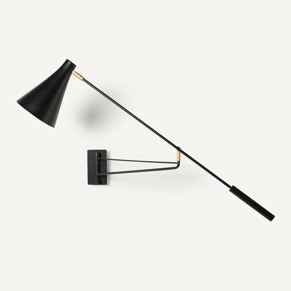 Jameson Articulated 1-Arm Wall Light - Black, Steel product
