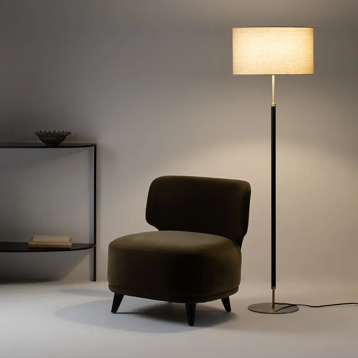 Jihana Floor Lamp - Black, Brass product