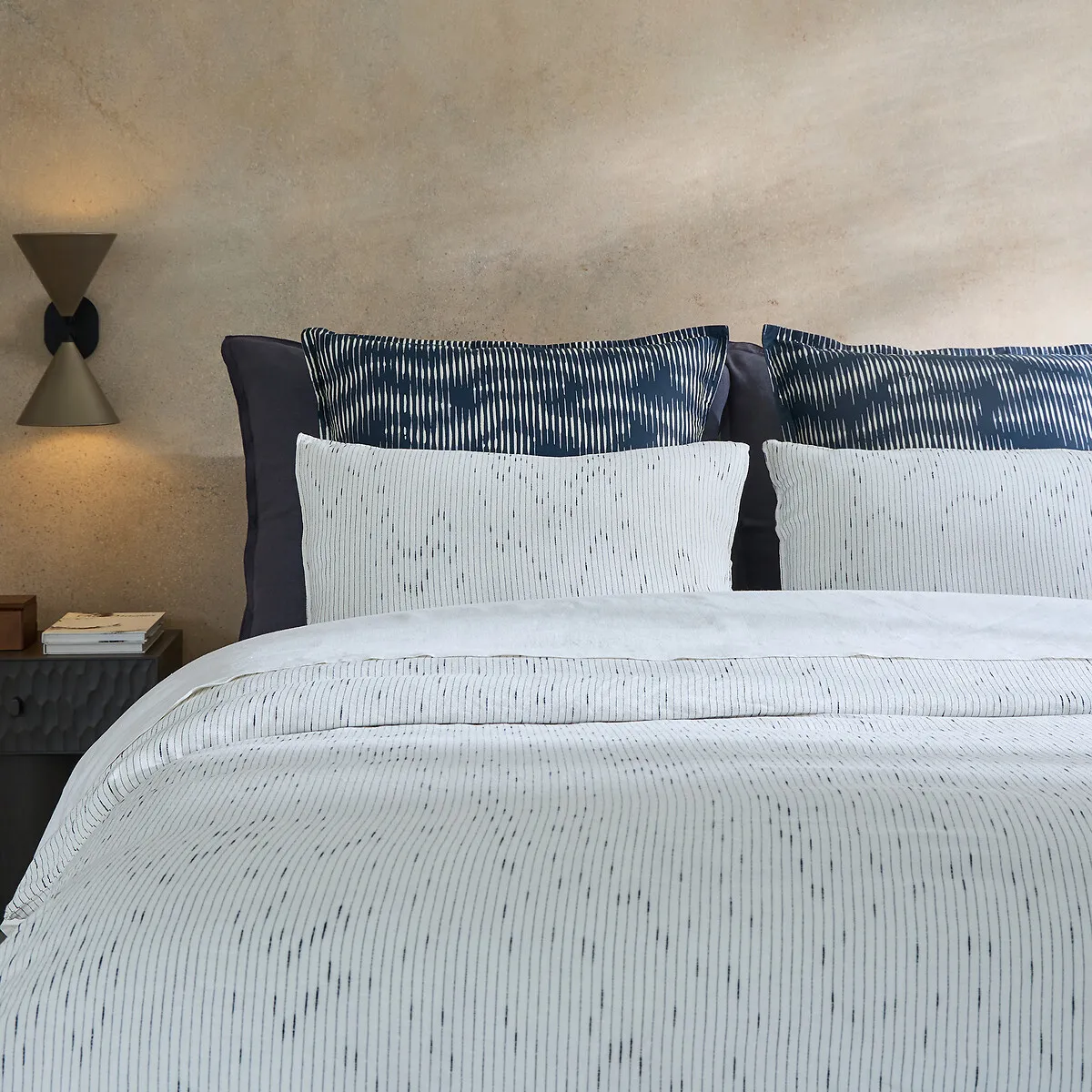 Joselia King Size Duvet Cover - Ecru, Washed Linen Blend alternate view