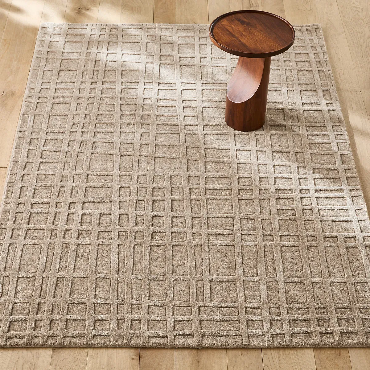 Kandi Hand-Tufted Rug - Ash Beige, Wool & Tencel™ product