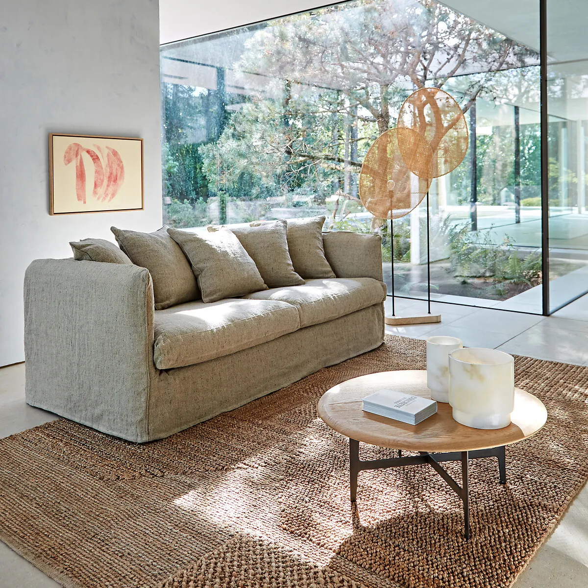 Kheti Hand Woven Flat Weave Rug - Natural, Jute alternate view