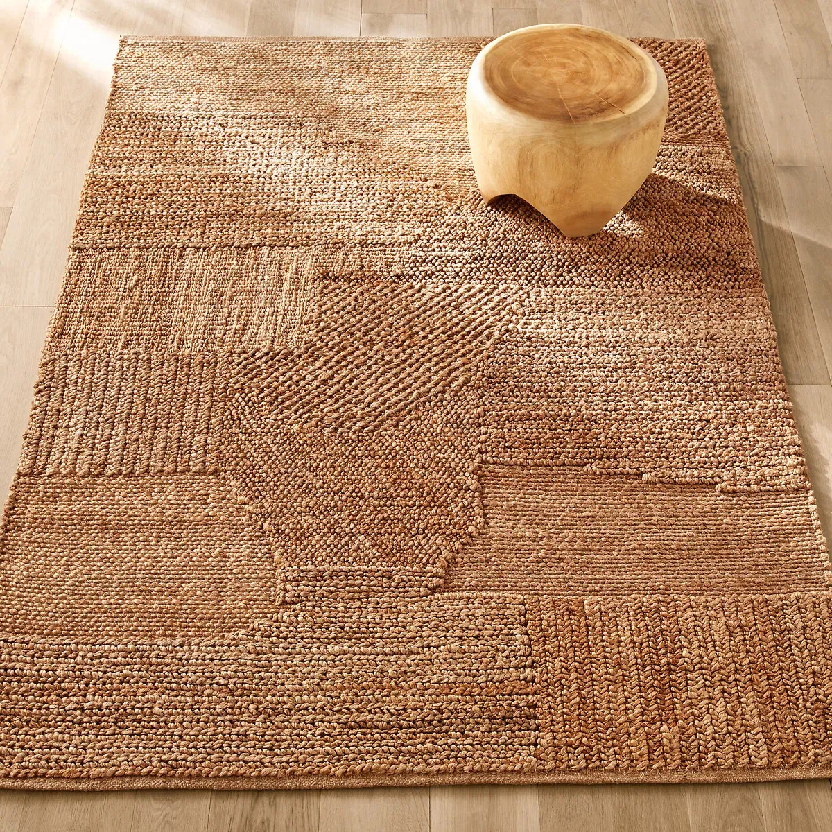 Kheti Hand Woven Flat Weave Rug - Natural, Jute product
