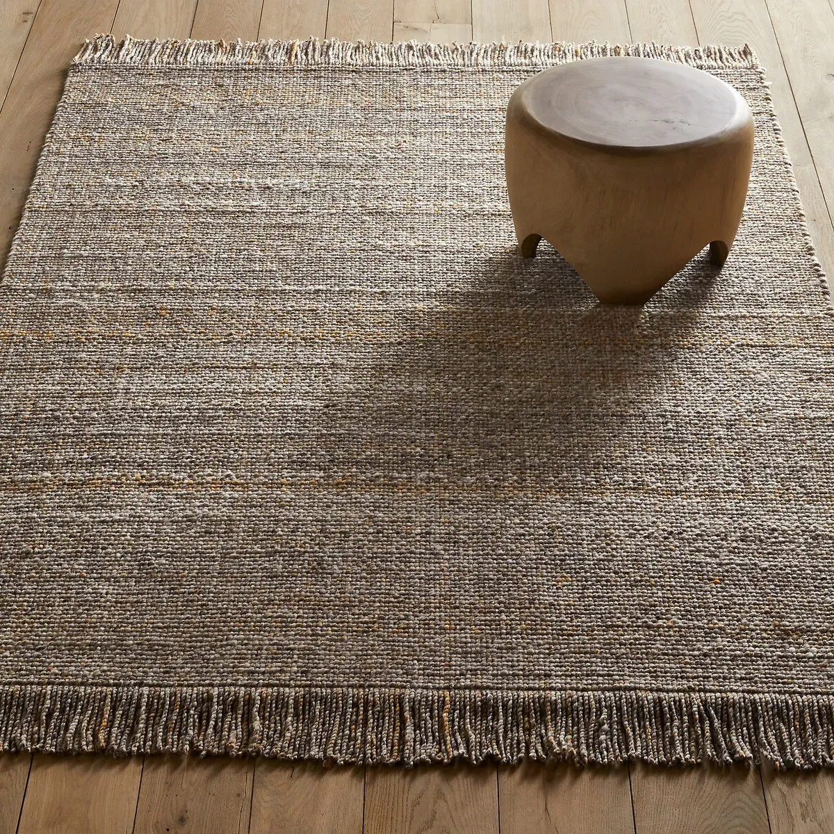 Khitib Hand Woven Rug - Ochre Marl, Wool product