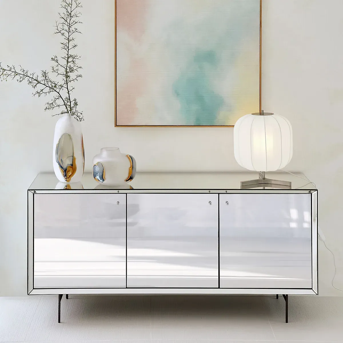 Khonsou Mirrored Sideboard Cabinet - FSC MDF alternate view