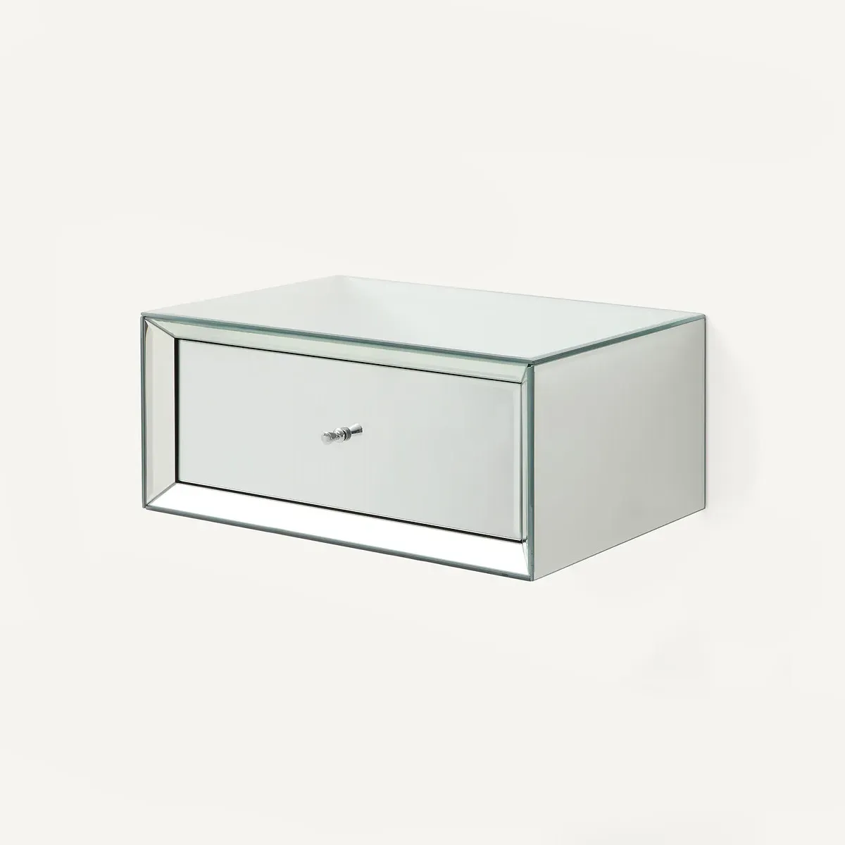 Khonsou Wall-Mounted Bedside Table - Mirrored, MDF product
