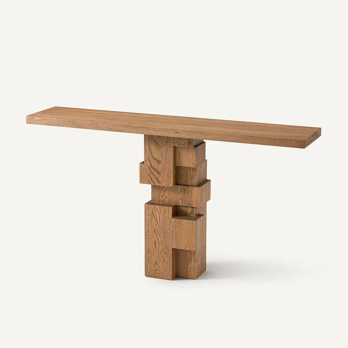 Kimal Console Table - Aged Oak, Solid Oak product