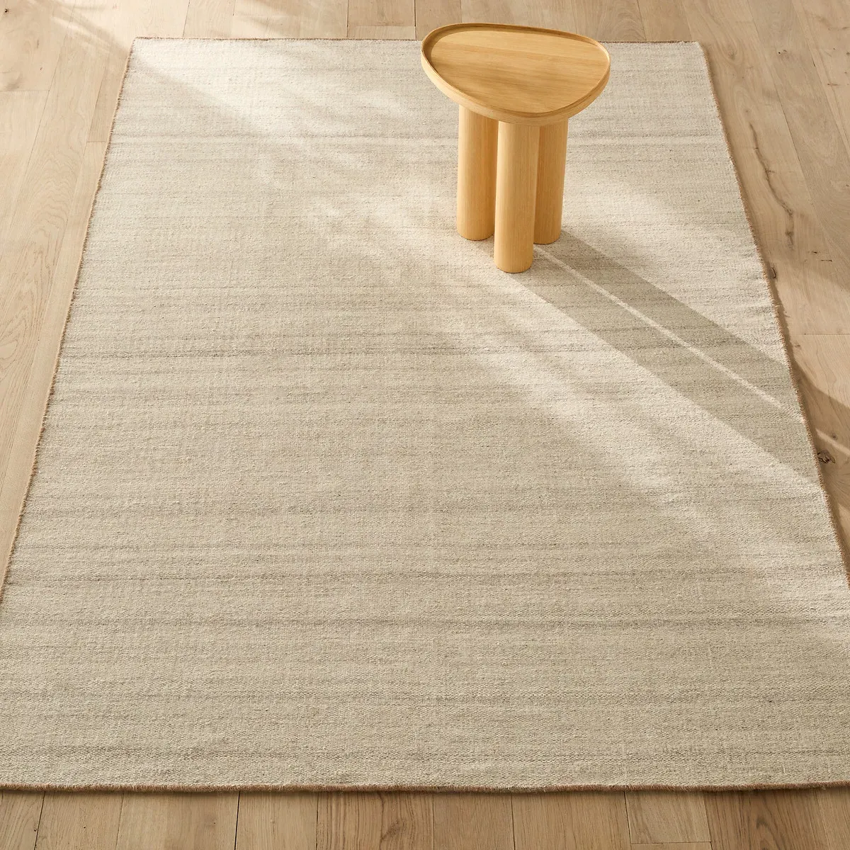 Kinah Hand-Woven Flat Rug - Natural, Wool product