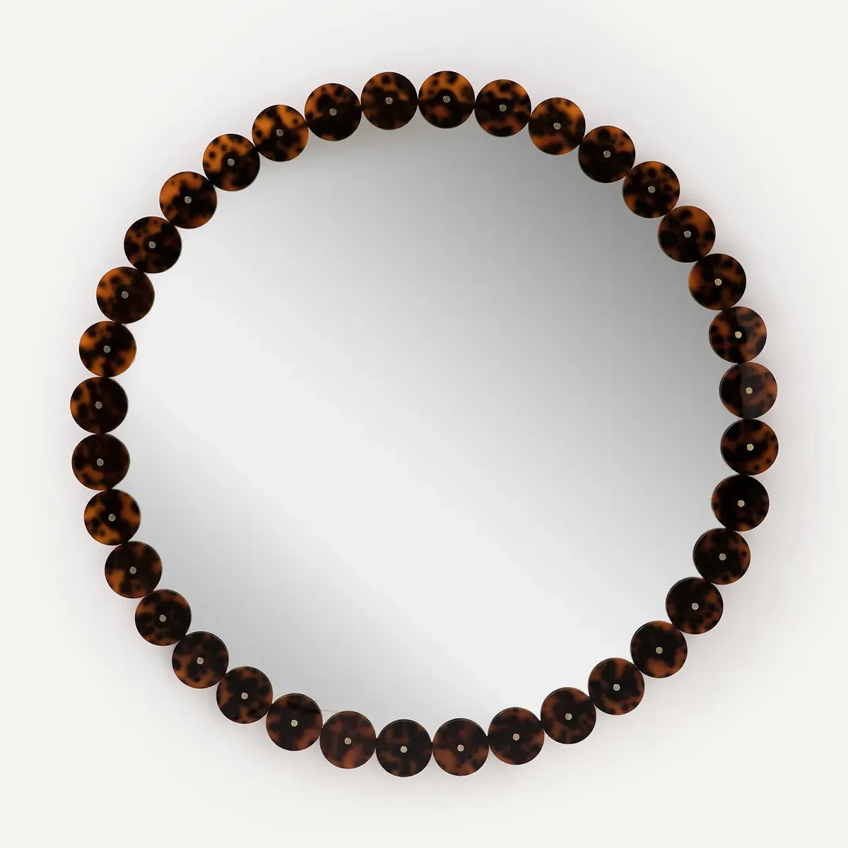 Kioo Round Wall Mirror - Brown, Acetate Resin product