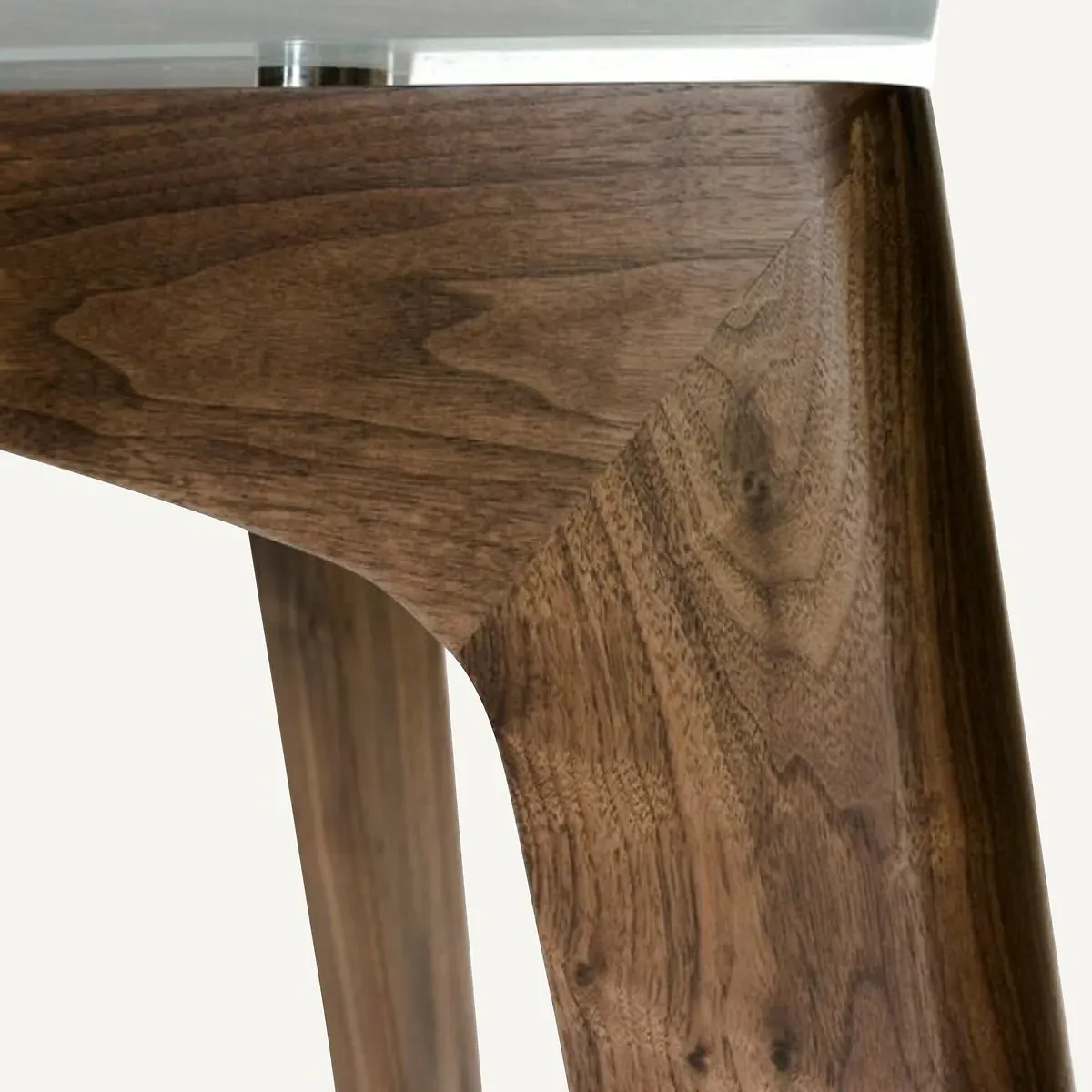 Kristal Rectangular Dining Table - Walnut, Glass alternate view