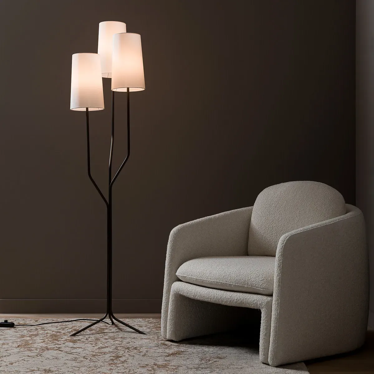 Kynthos 3-Shade Floor Lamp - Bronze, Iron alternate view