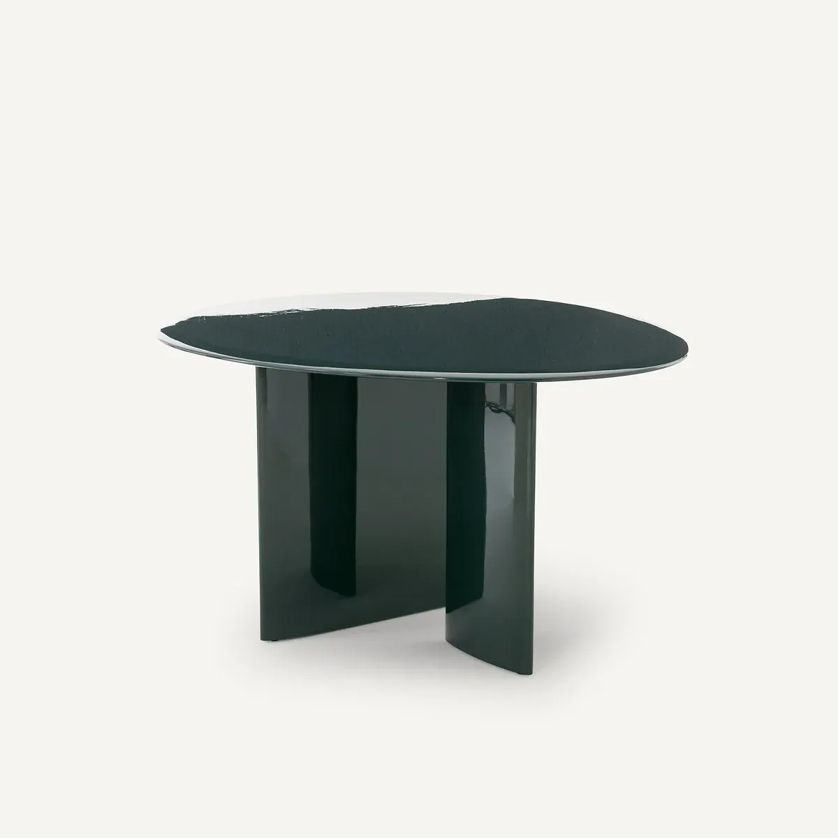 Laki Organic-Shaped Dining Table - Dark Cedar Green, MDF alternate view
