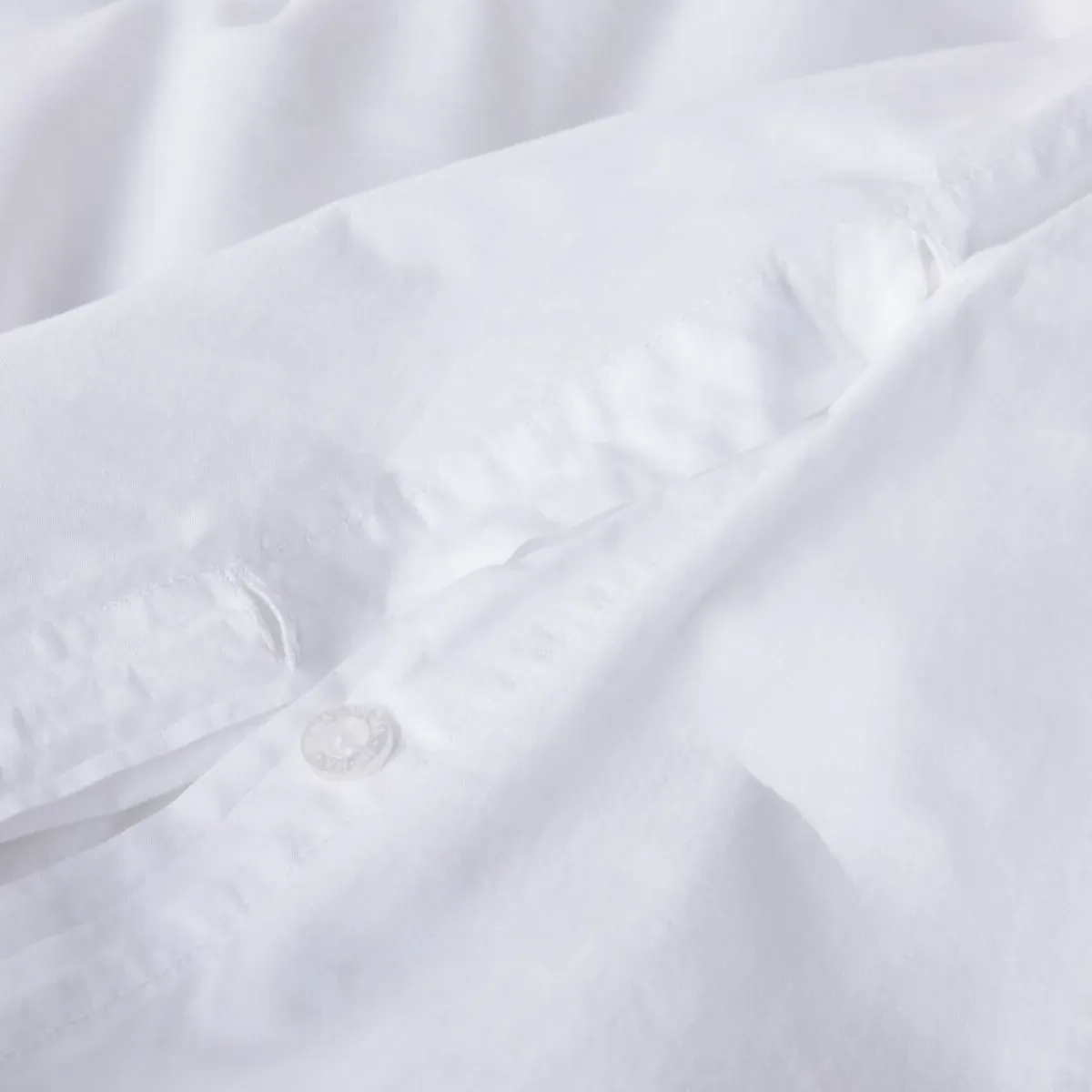 Lenza Duvet Cover - White, Cotton Percale & Lyocell alternate view