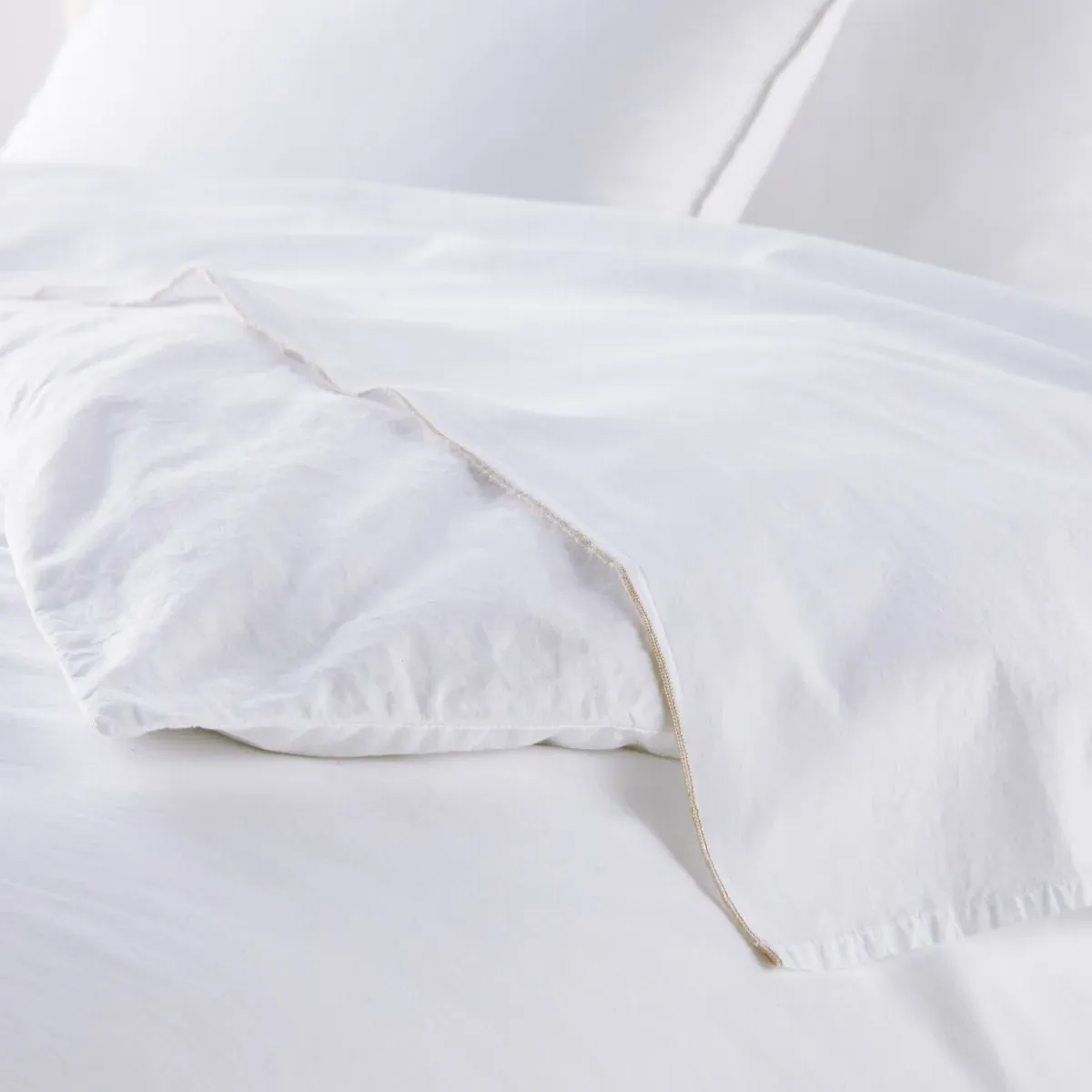Lenza Duvet Cover - White, Cotton Percale & Lyocell product