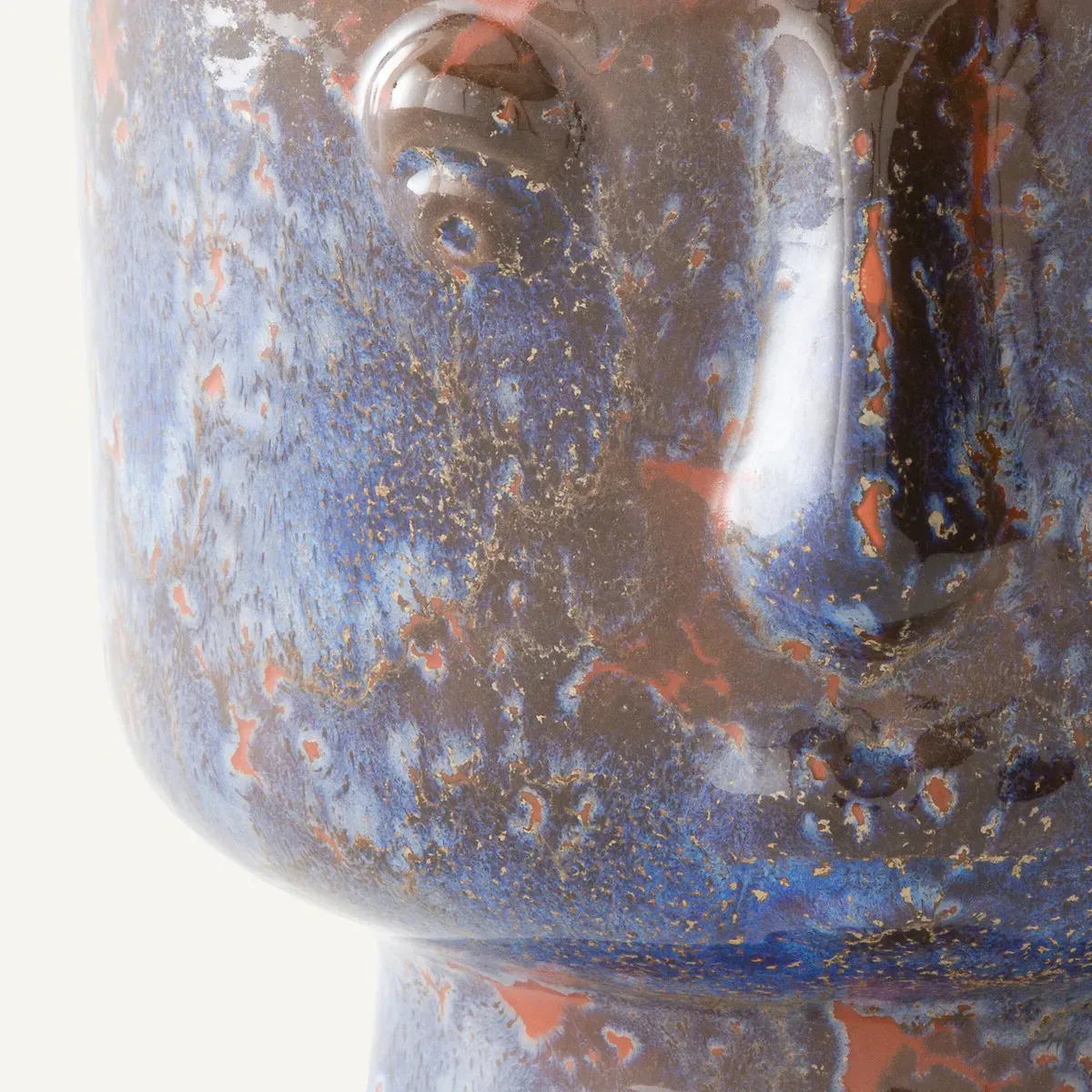 Lesego Face Flower Pot Enamelled - Terracotta, Ceramic alternate view